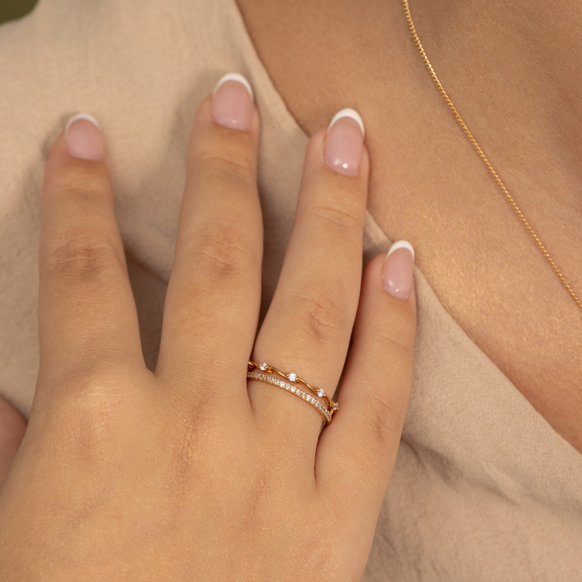 ANILLO DOBLE ROSÉ