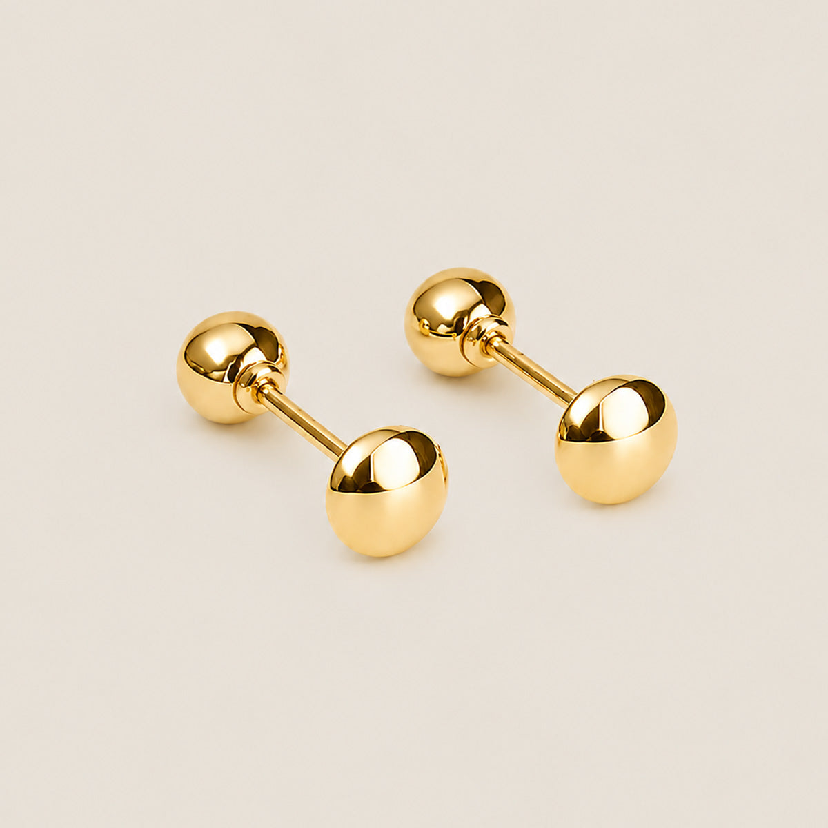 ARETES ABRIDORES LENTEJA REVERSIBLE 18K