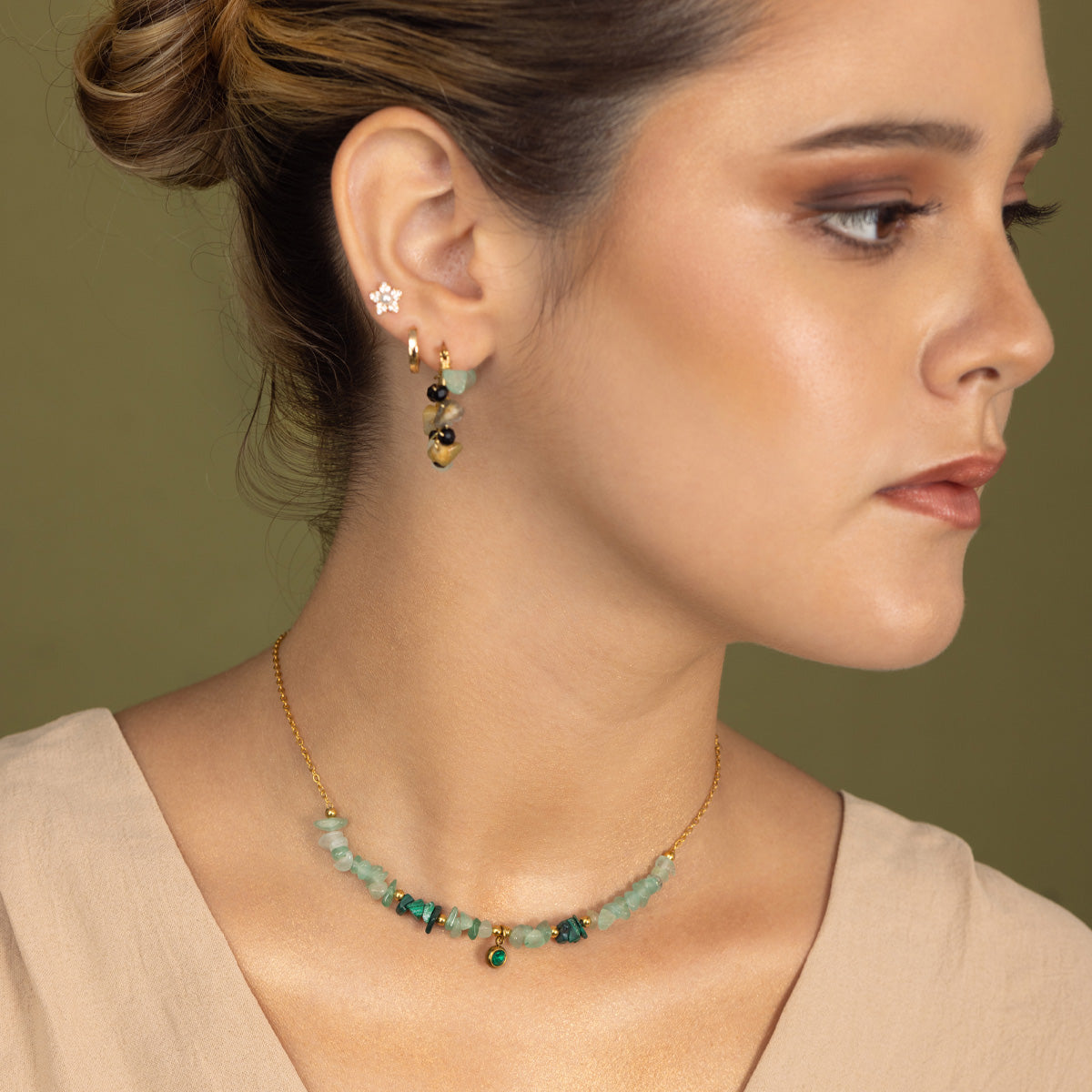 COLLAR JADE Y MALAQUITA