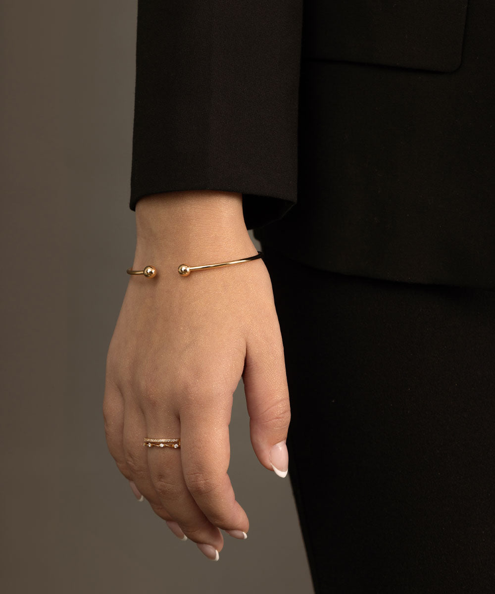 Puñera Circles Rosé | acero inoxidable | baño de oro rosa 18k | Mellany Joyas