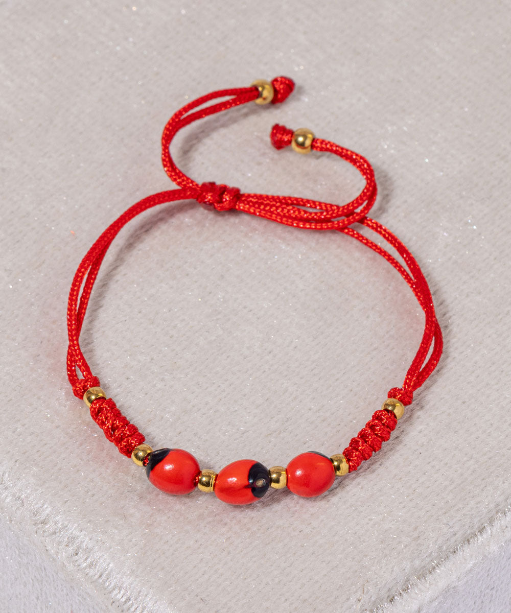 Pulsera Huayruro Bebé Plata | Mellany Joyas