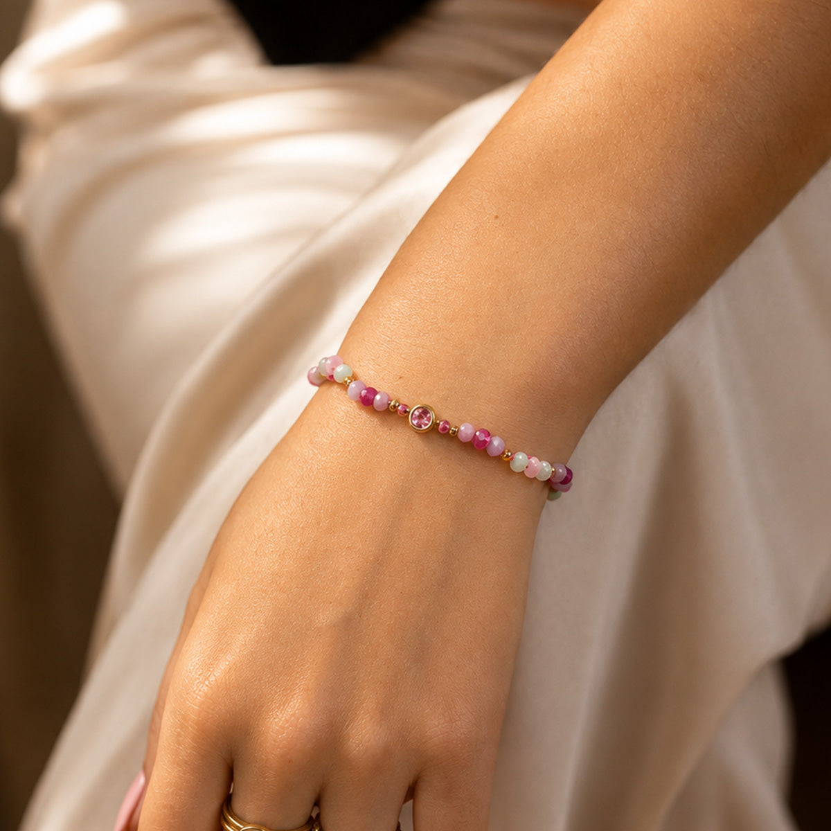PULSERA PUNTO DE LUZ PINK
