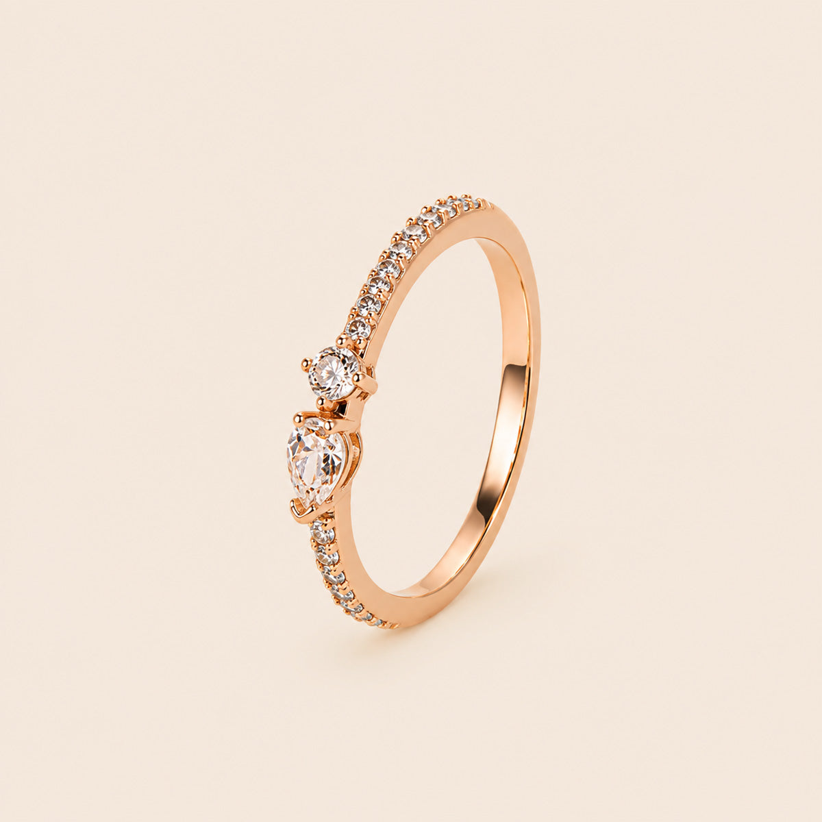 ANILLO GOTA Y CIRCLE ROSÉ