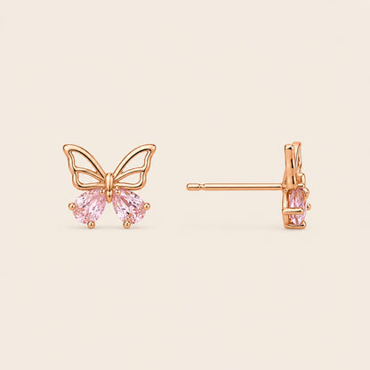 ARETES MINI MARIPOSA ROSÉ