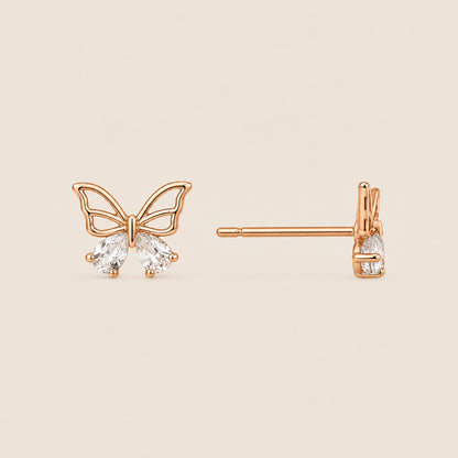 ARETES MINI MARIPOSA ROSÉ