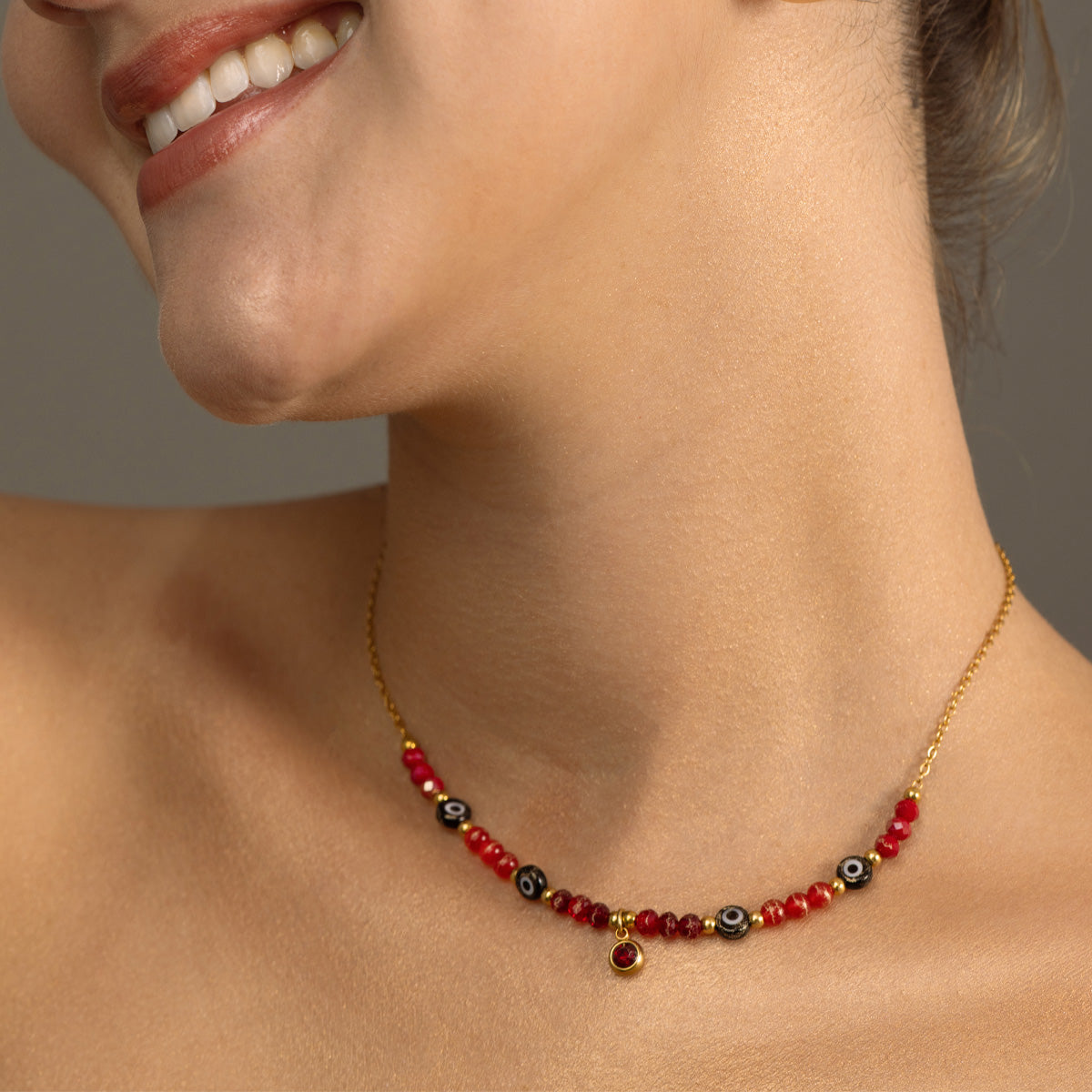 COLLAR OJO TURCO Y ÁGATAS