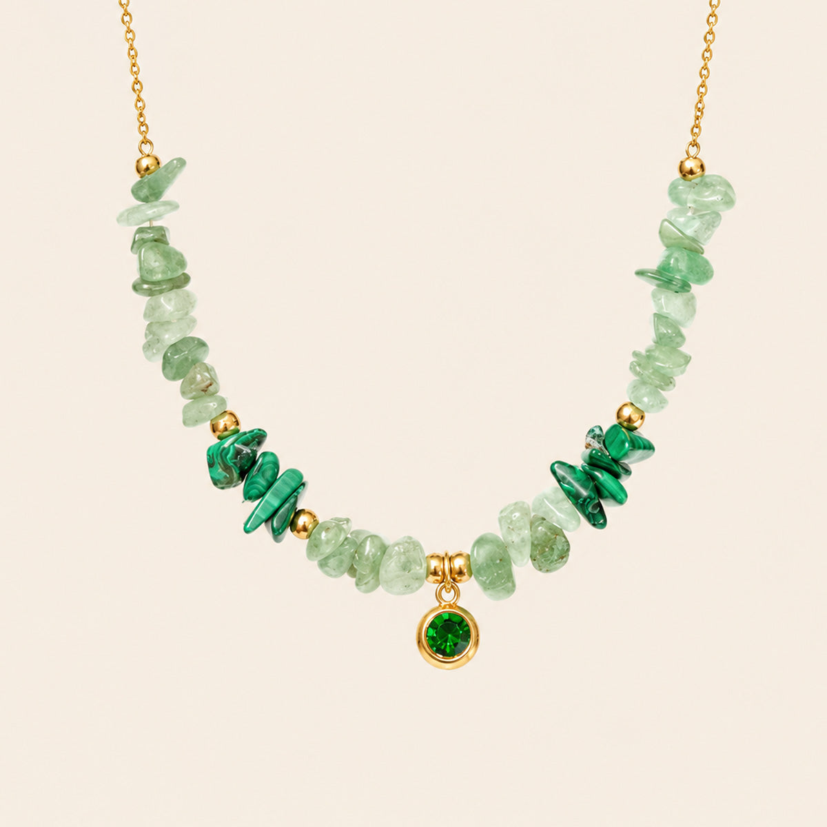 COLLAR JADE Y MALAQUITA