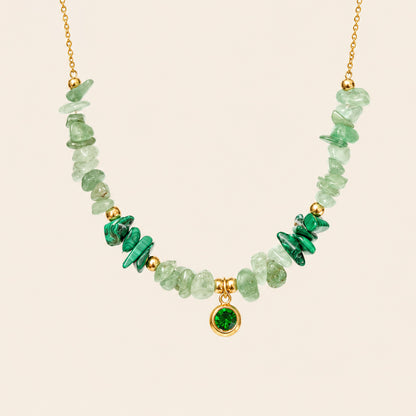 COLLAR JADE Y MALAQUITA
