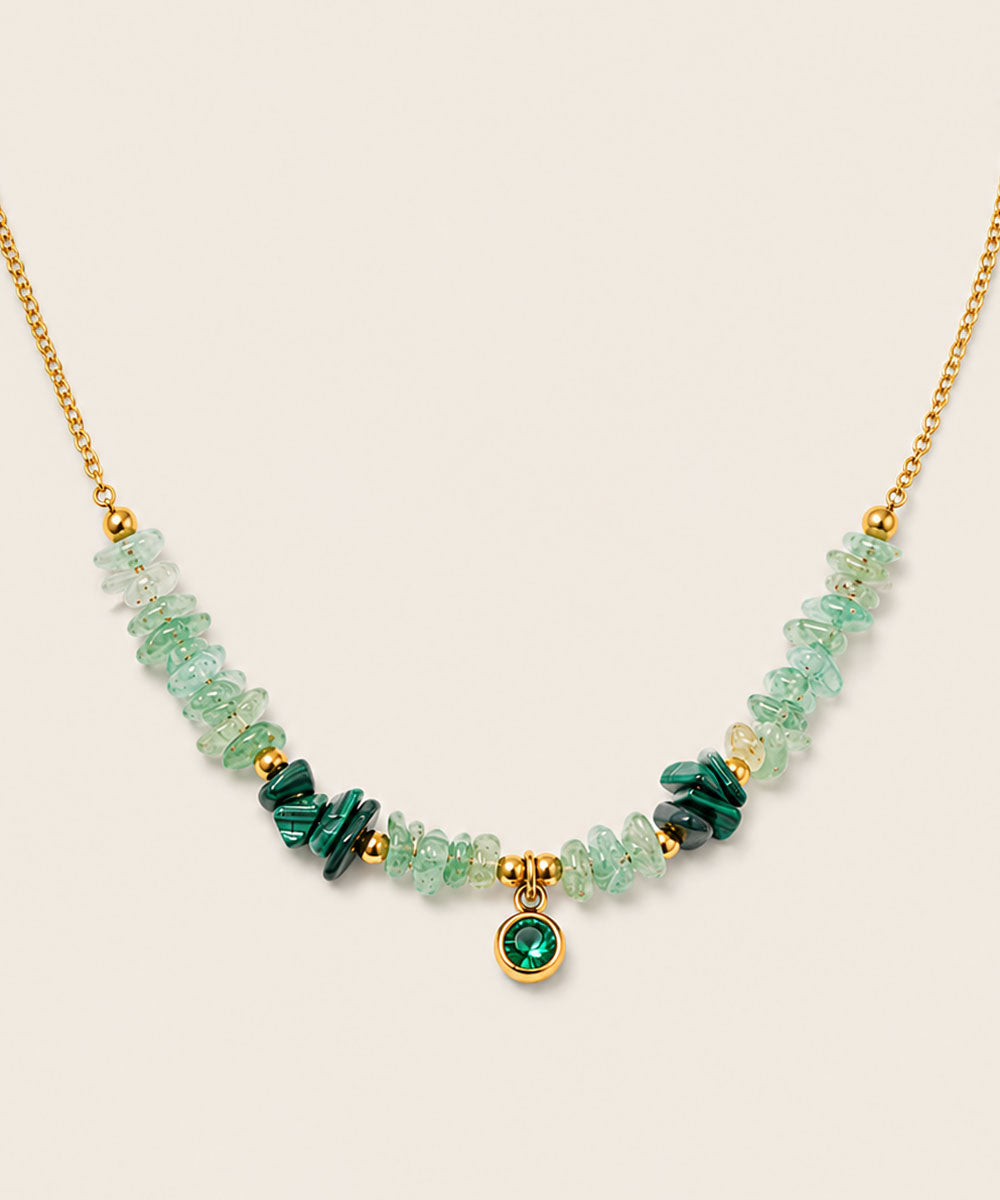 COLLAR JADE Y MALAQUITA