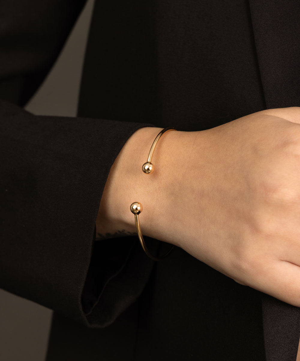 Puñera Circles Rosé | acero inoxidable | baño de oro rosa 18k | Mellany Joyas