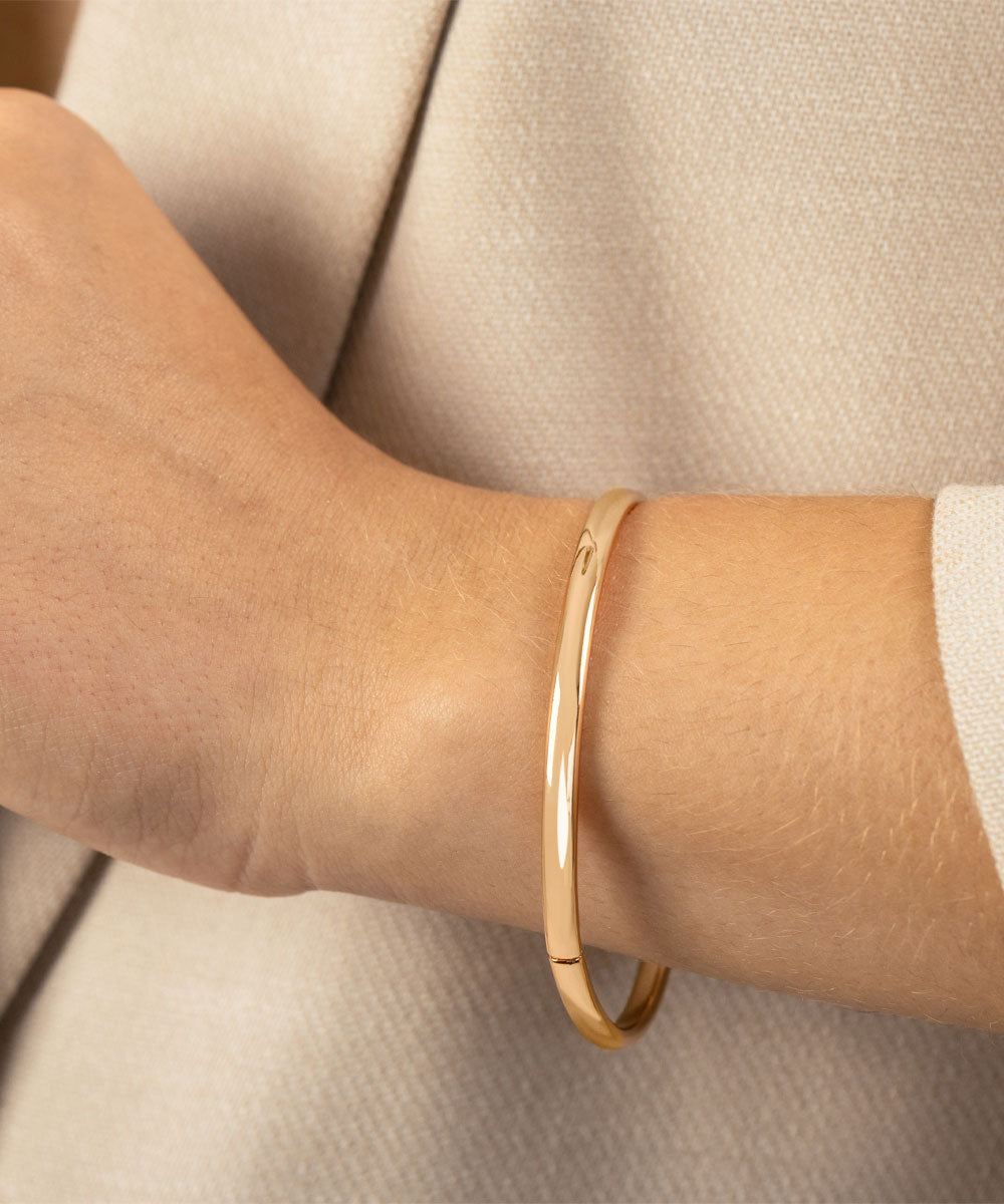 Puñera Circular Rosé | acero inoxidable | baño de oro rosa 18k | Mellany Joyas