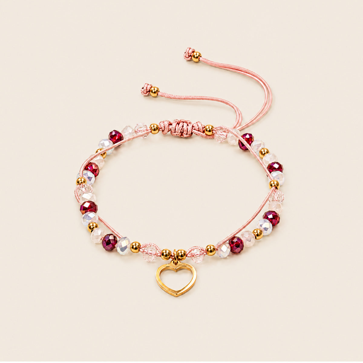 PULSERA CORAZÓN PRINCESS ROSA