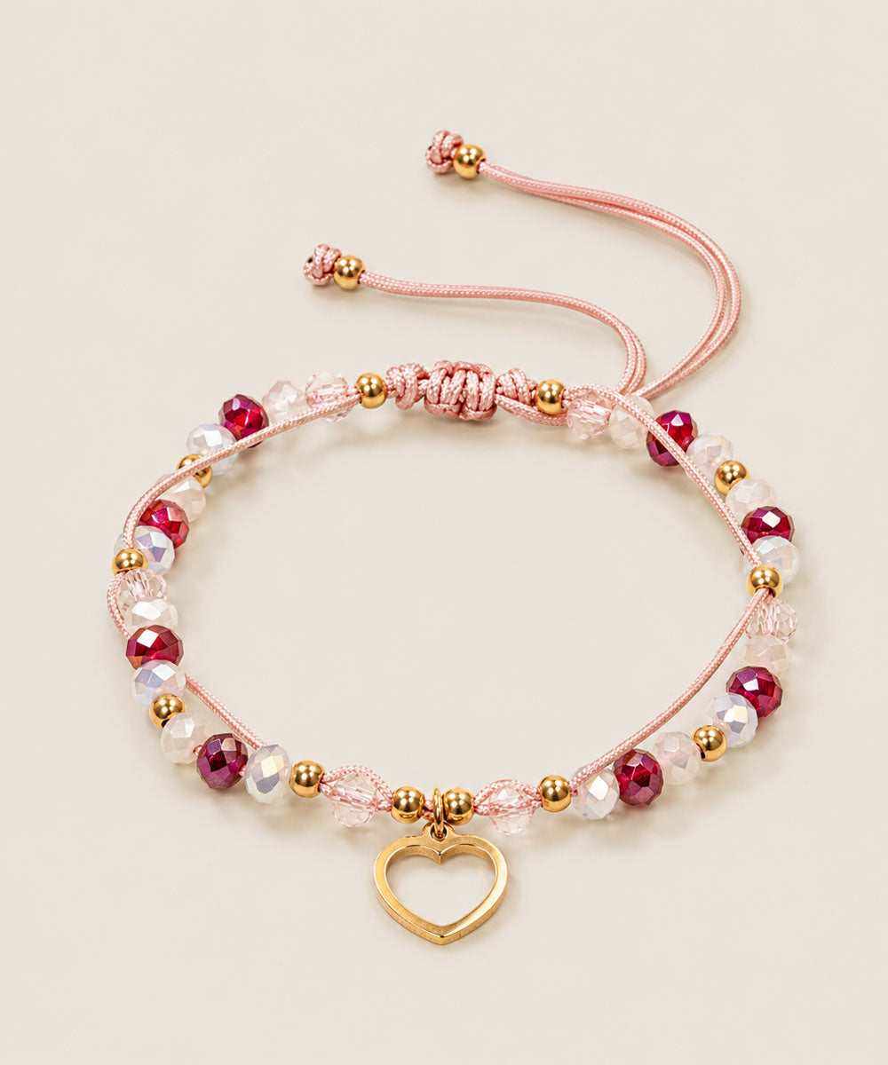PULSERA CORAZÓN PRINCESS ROSA