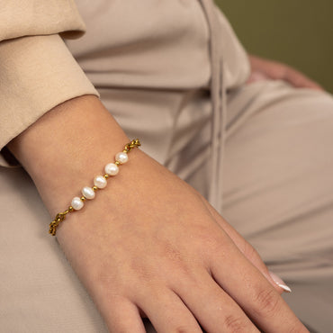 PULSERA PERLAS DE RÍO CHUNKY