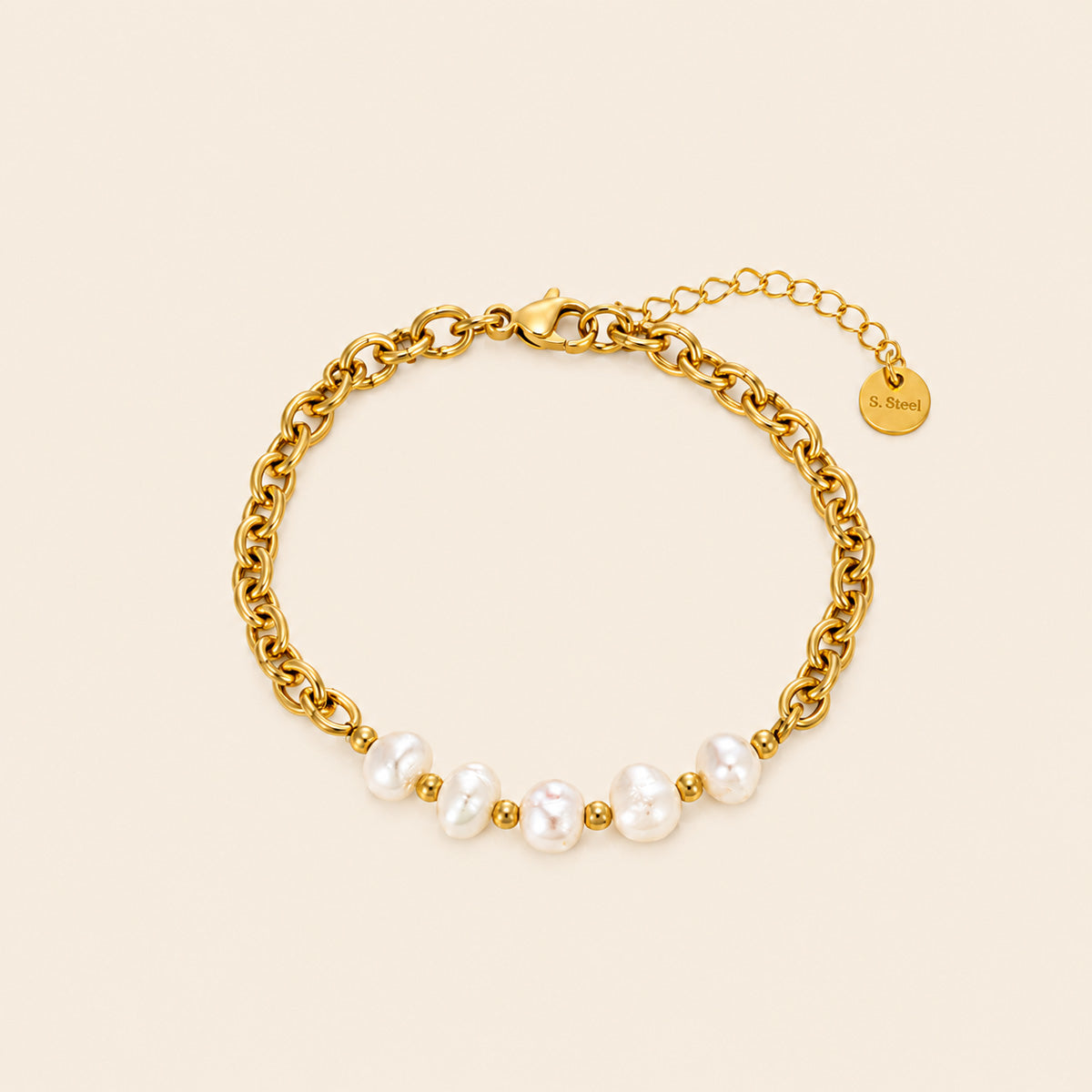 PULSERA PERLAS DE RÍO CHUNKY